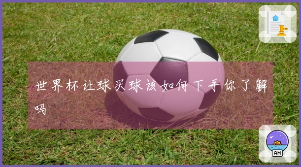 世界杯让球买球该如何下手你了解吗